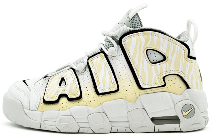 

Кроссовки Nike Air More Uptempo Vintage Basketball Shoes Women's Mid-top Yellow, светло-желтый