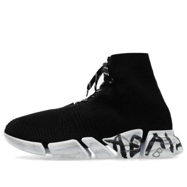 

Кроссовки speed 2.0 lace up sneakers 'black recycled knit and white sole unit' Balenciaga, черный