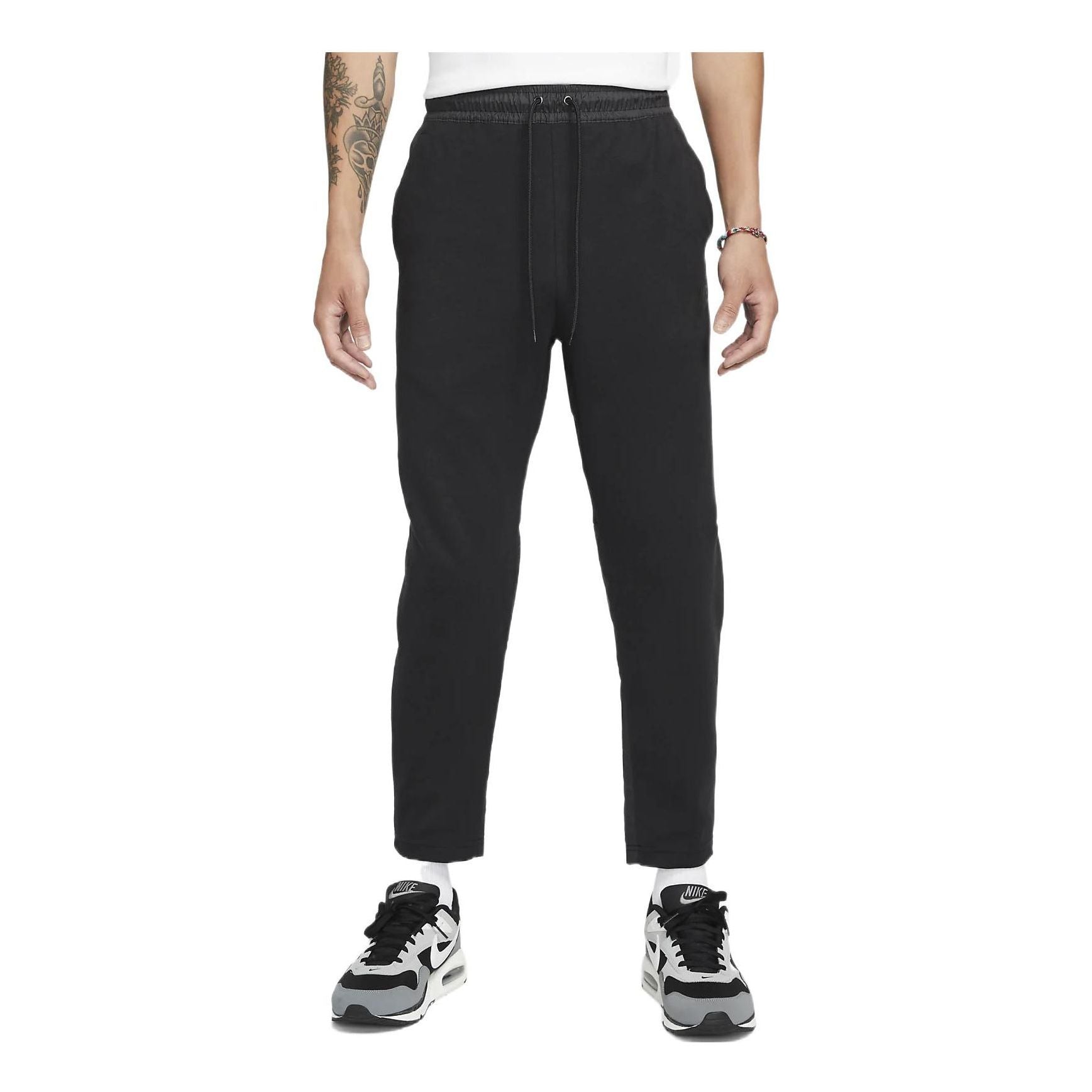 

Повседневные брюки Nike Solid Color Waist Lacing Straight Casual Pants/Trousers Men's Black DD7013-010