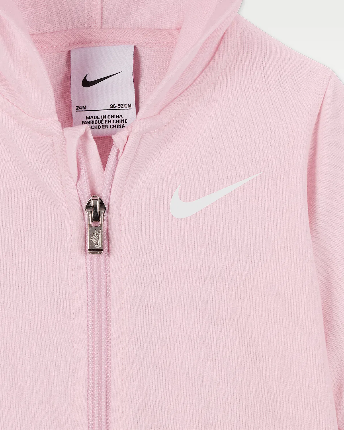 Baby (12-24M) Hooded Coverall Nike Baby Essentials, Pink Foam — фото 3