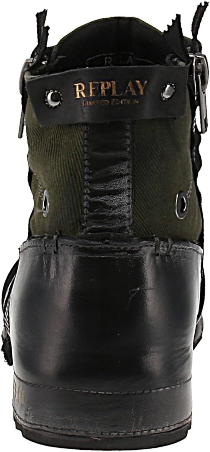 Мужские ботинки Replay Footwear Grip Limited черные байкерские Rockabilly, Rockwear, Streetwear — фото 4