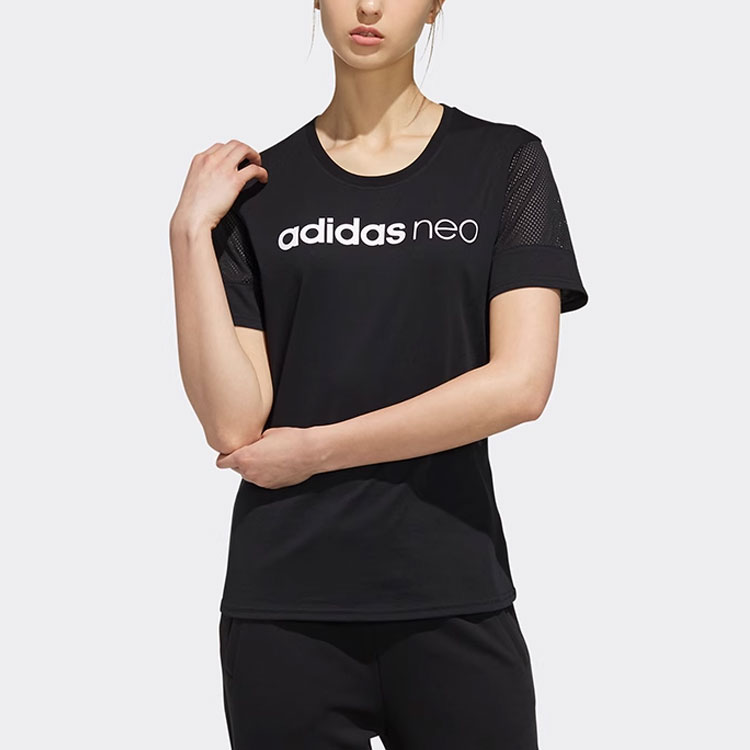 Футболка обычная женская черная Adidas Neo — фото 4
