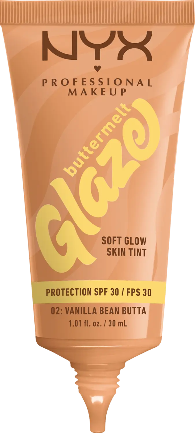 Тональный крем NYX PROFESSIONAL MAKEUP Foundation Buttermelt Glaze mit LSF 30, 02 Vanilla Bean Butta, 30 ml — фото 2