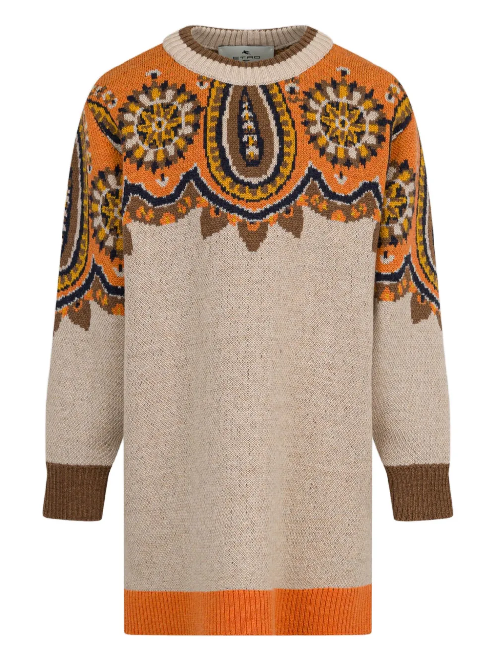 

Платье с жаккардовым узором пейсли ETRO KIDS, нейтральный
