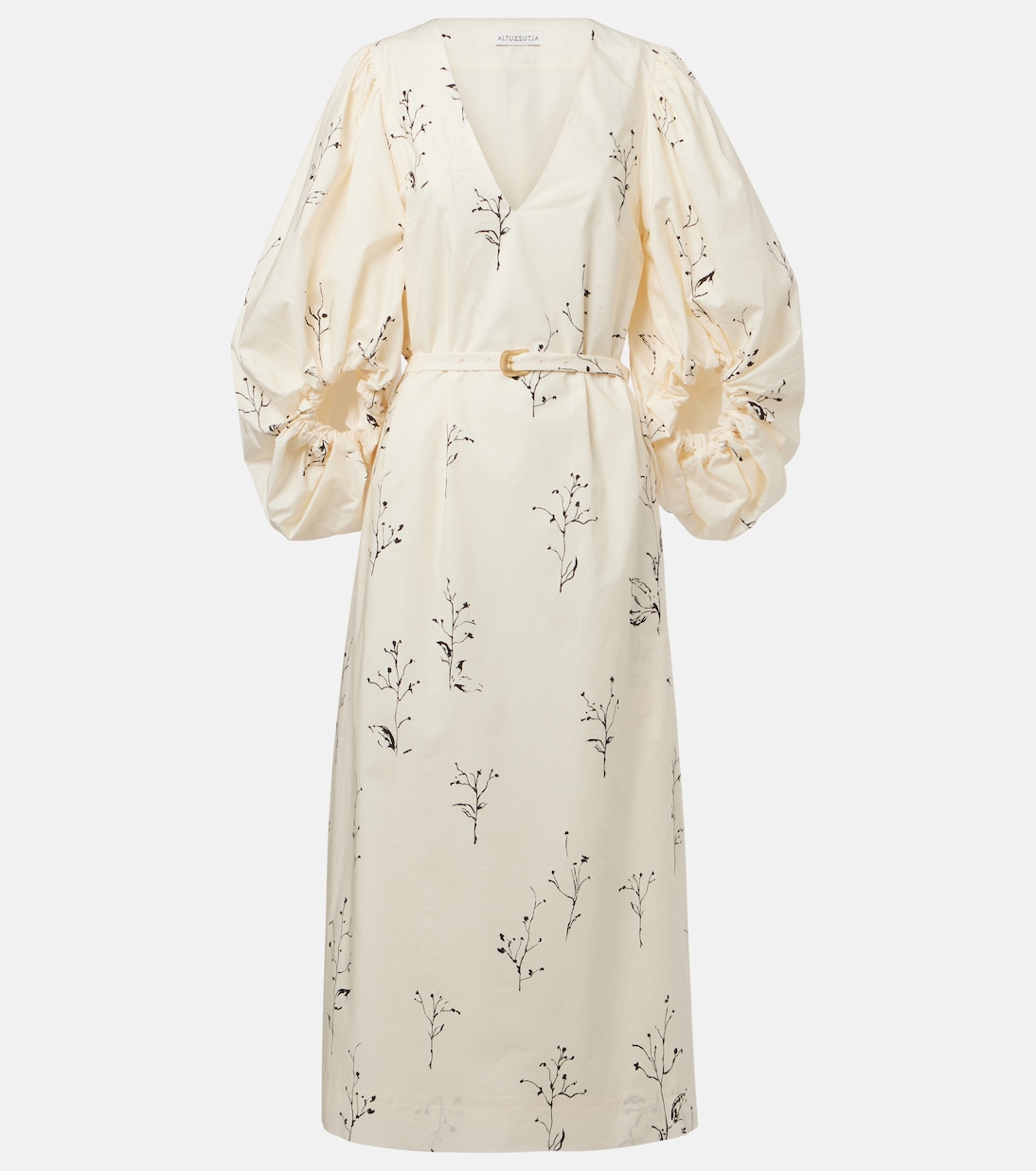 

Кори платье миди из хлопка с поясом и цветочным принтом Altuzarra, Ivory Botanical