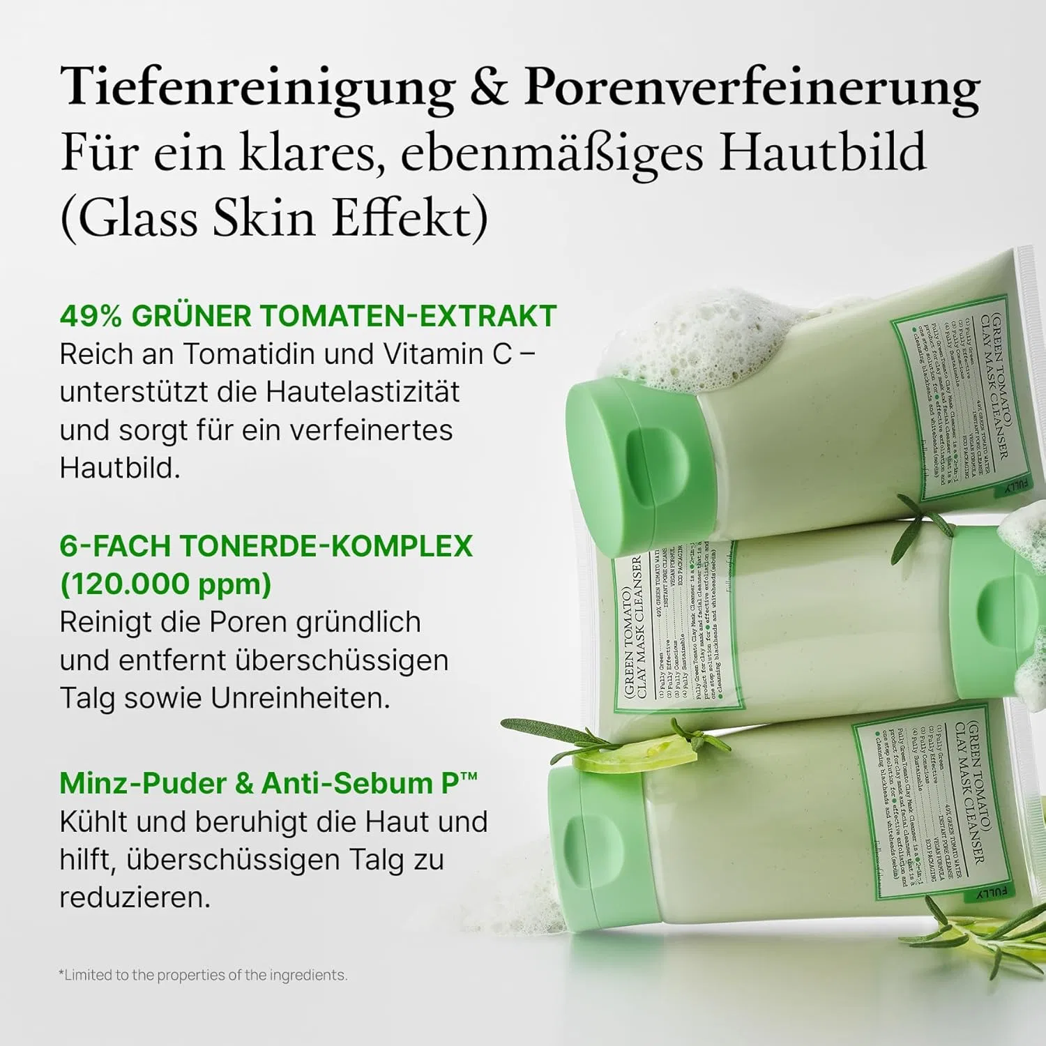 Глиняная маска-очиститель «Green Tomato Pore Detox» от FULLY Fully, Green Tomato — фото 4