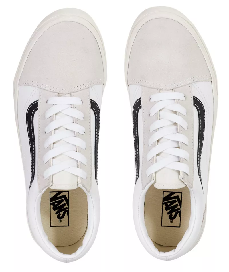 Детские замшевые кроссовки Old Skool для начальной школы Vans, черный/белый — фото 4