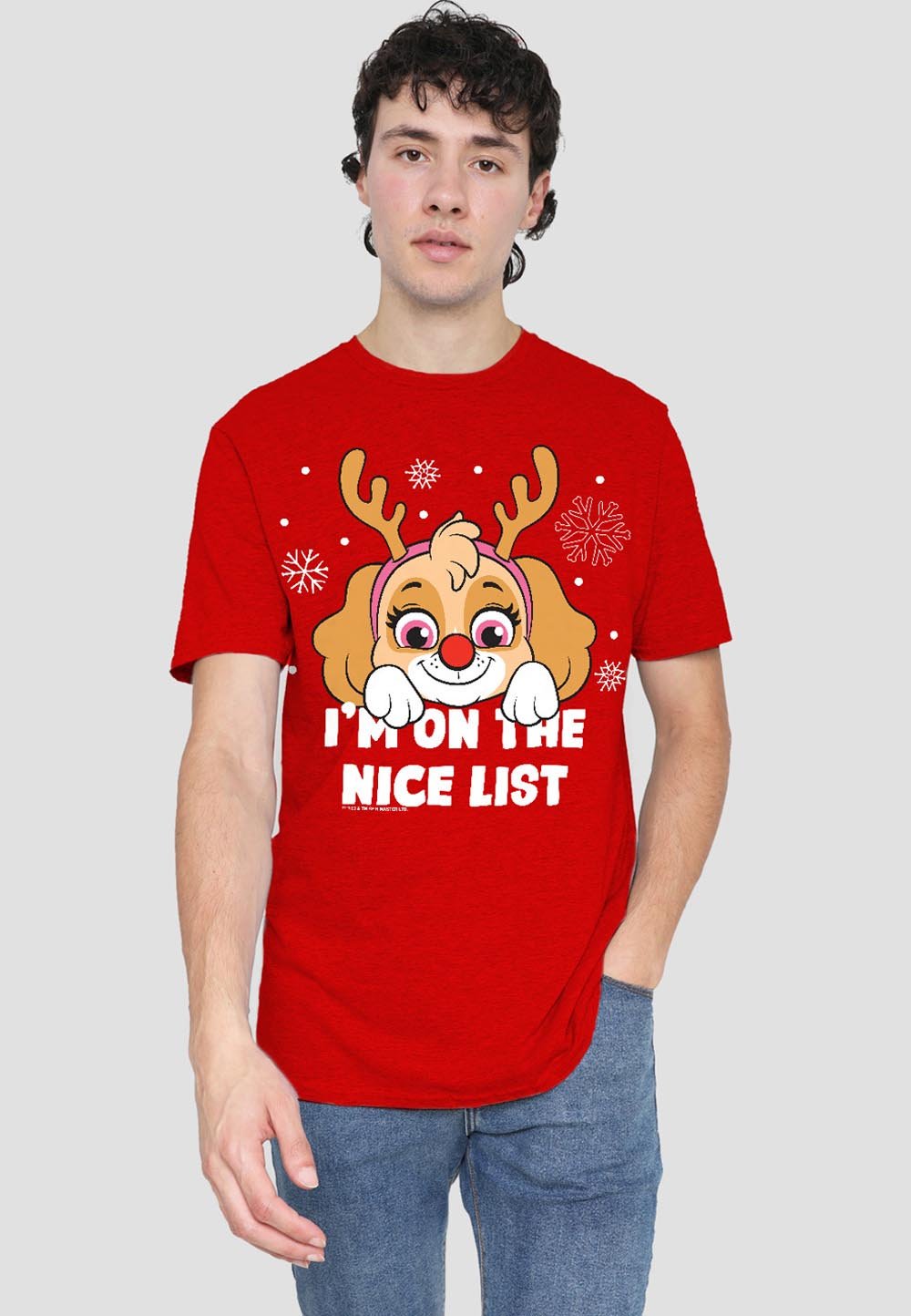 

Футболка с принтом PAW PATROL SKYE NICE CHRISTMAS LIST Cotton Soul, красный