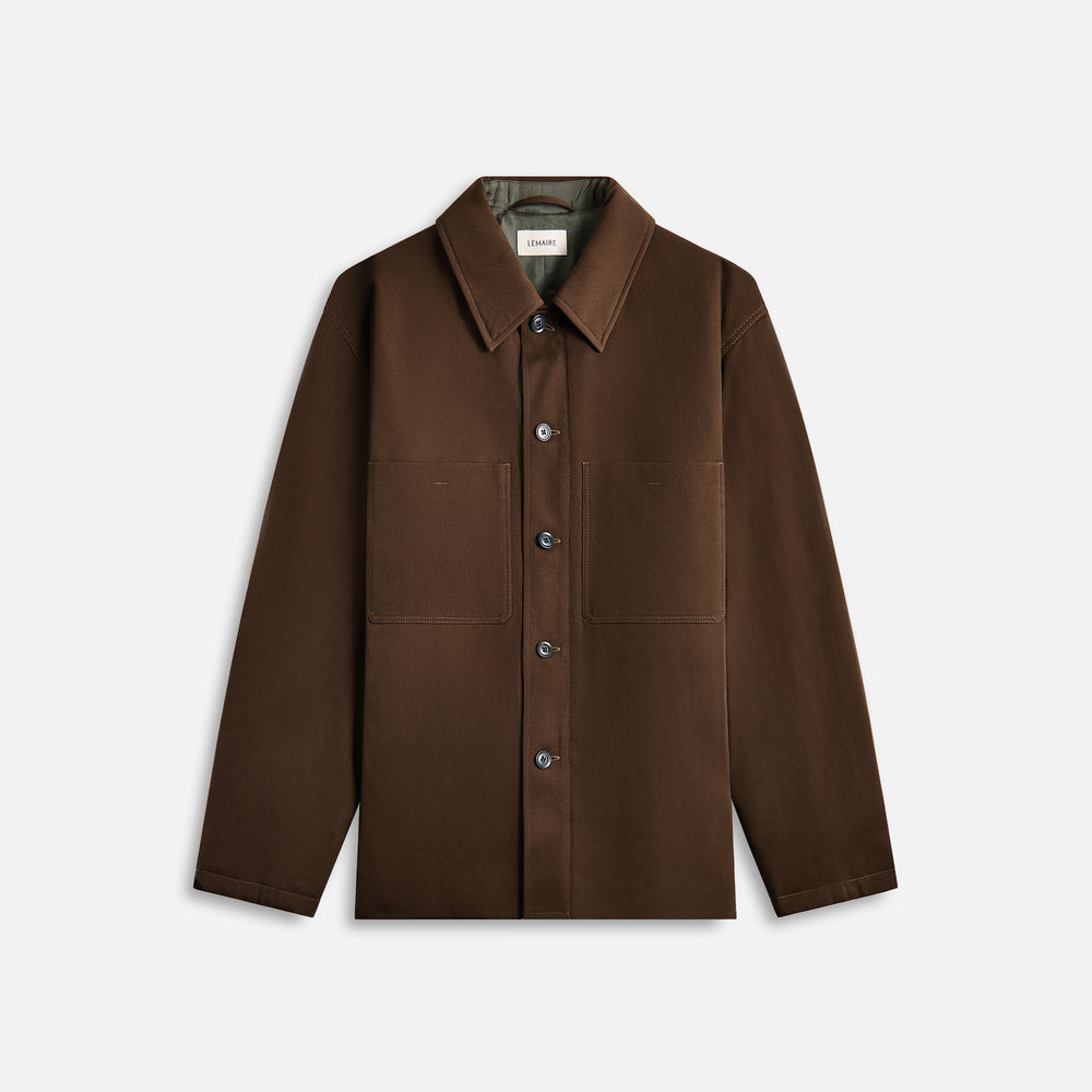 

Рубашка Lemaire Wadded Facing Blouson, цвет Kobicha Brown