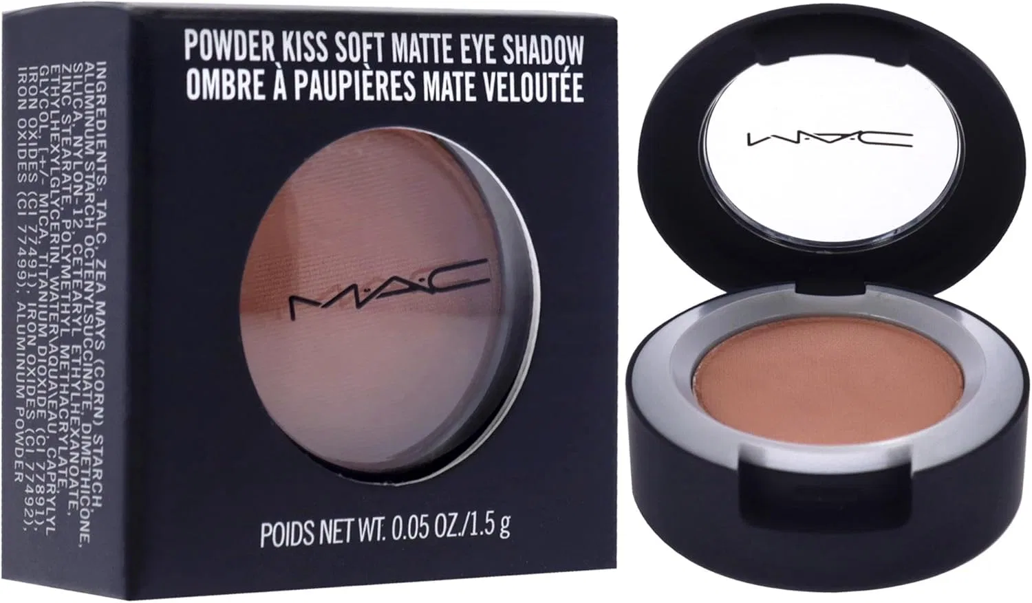 Тени для век Mac Powder Kiss Eyeshadow Watt Clout! 1.5g бежевый — фото 3