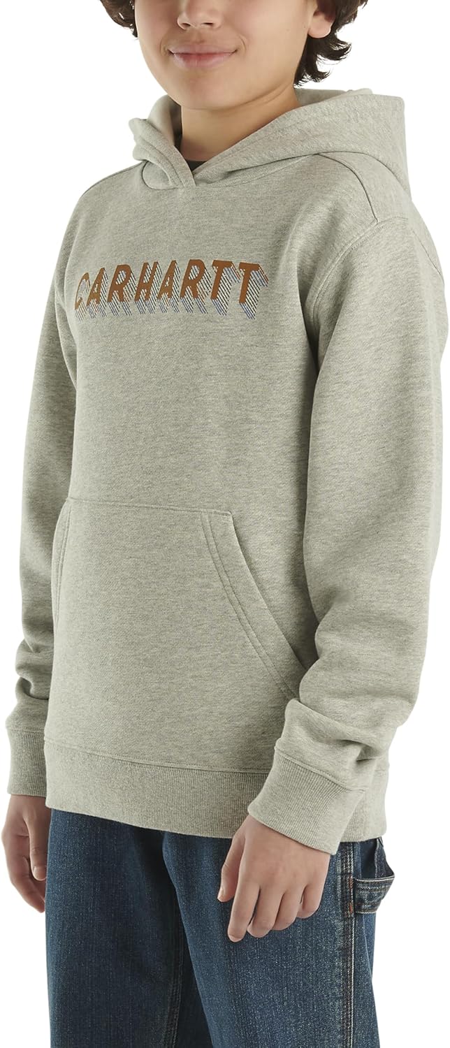 Carhartt мальчиков вязаный худи с длинным рукавом, Grey Heather Graphic — фото 2