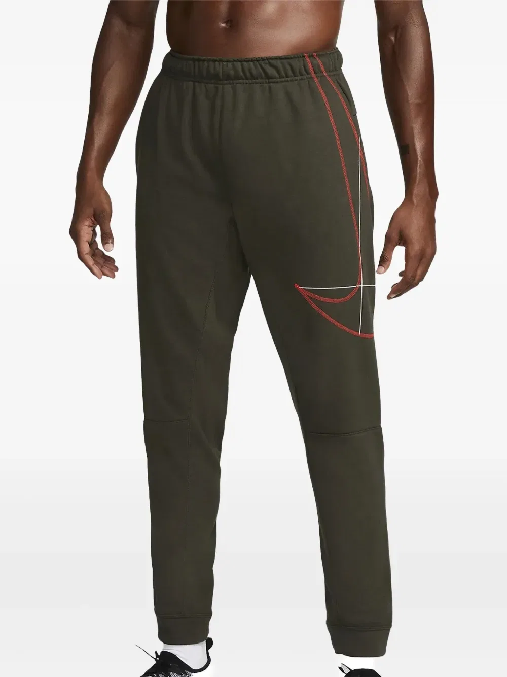 Спортивные брюки Dri-fit цвета "секвойя/пиканте красный" Nike