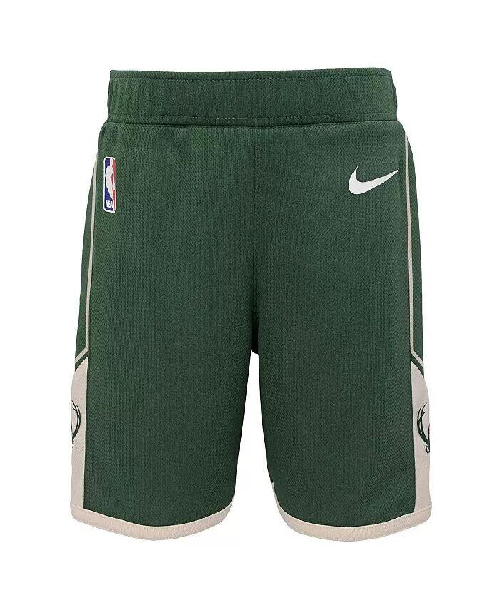 Зеленые шорты для малышей Hunter Milwaukee Bucks Icon Replica Nike, зеленый