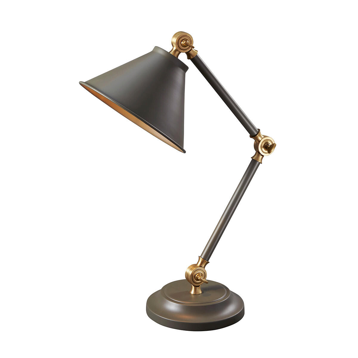 

Настольная лампа Elstead Lighting, 21x52,3x21 см, латунь/серый