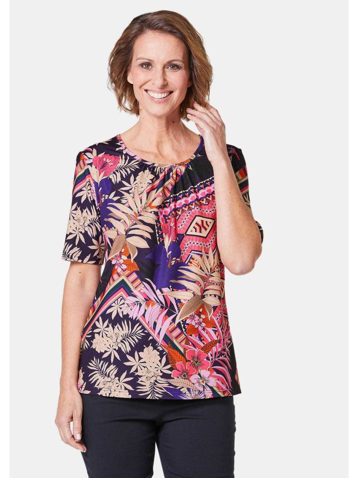 

Футболка с принтом: эластичная, удобная рубашка с экстравагантным принтом розового цвета/с узором. GOLDNER, Розовый, Футболка с принтом: эластичная, удобная рубашка с экстравагантным принтом розового цвета/с узором. GOLDNER