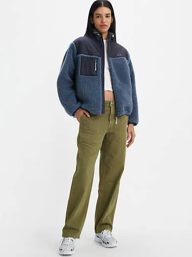 

Мешковатые практичные женские брюки для папы Levi's, зеленый