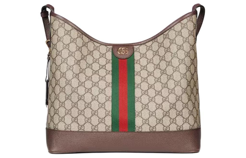 

GUCCI Ophidia With Leather, ведерко на плечо, средний размер, женская сумка, бежевая и черная