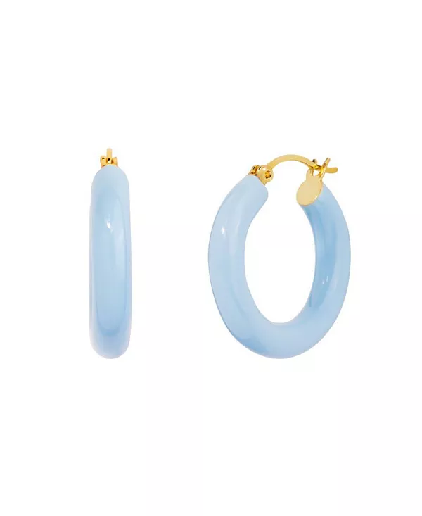 

Саша синие эмалевые серьги-кольца Little Sky Stone, blue