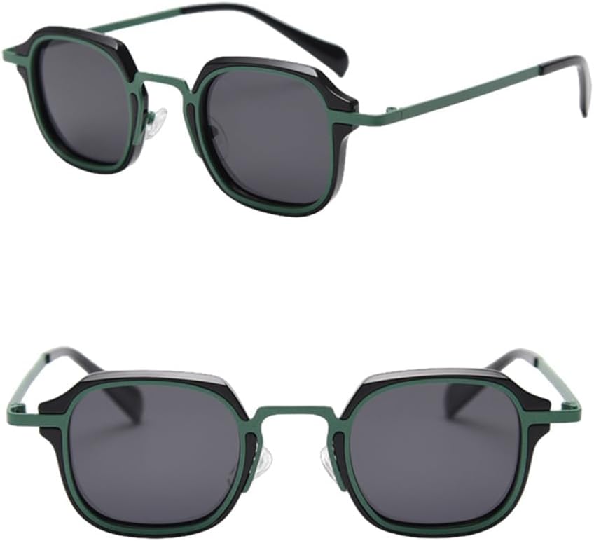 

Винтажные женские солнцезащитные очки с поляризацией для мужчин, ретро летние мужские солнцезащитные очки для женщин в стиле панк, металлические, UV400 generic, Green Black Frame