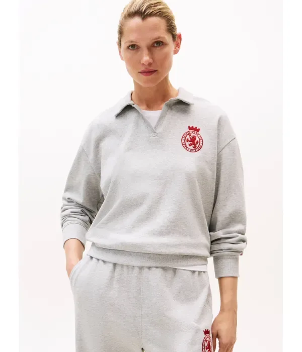Толстовка loose fit Tommy Hilfiger, серый