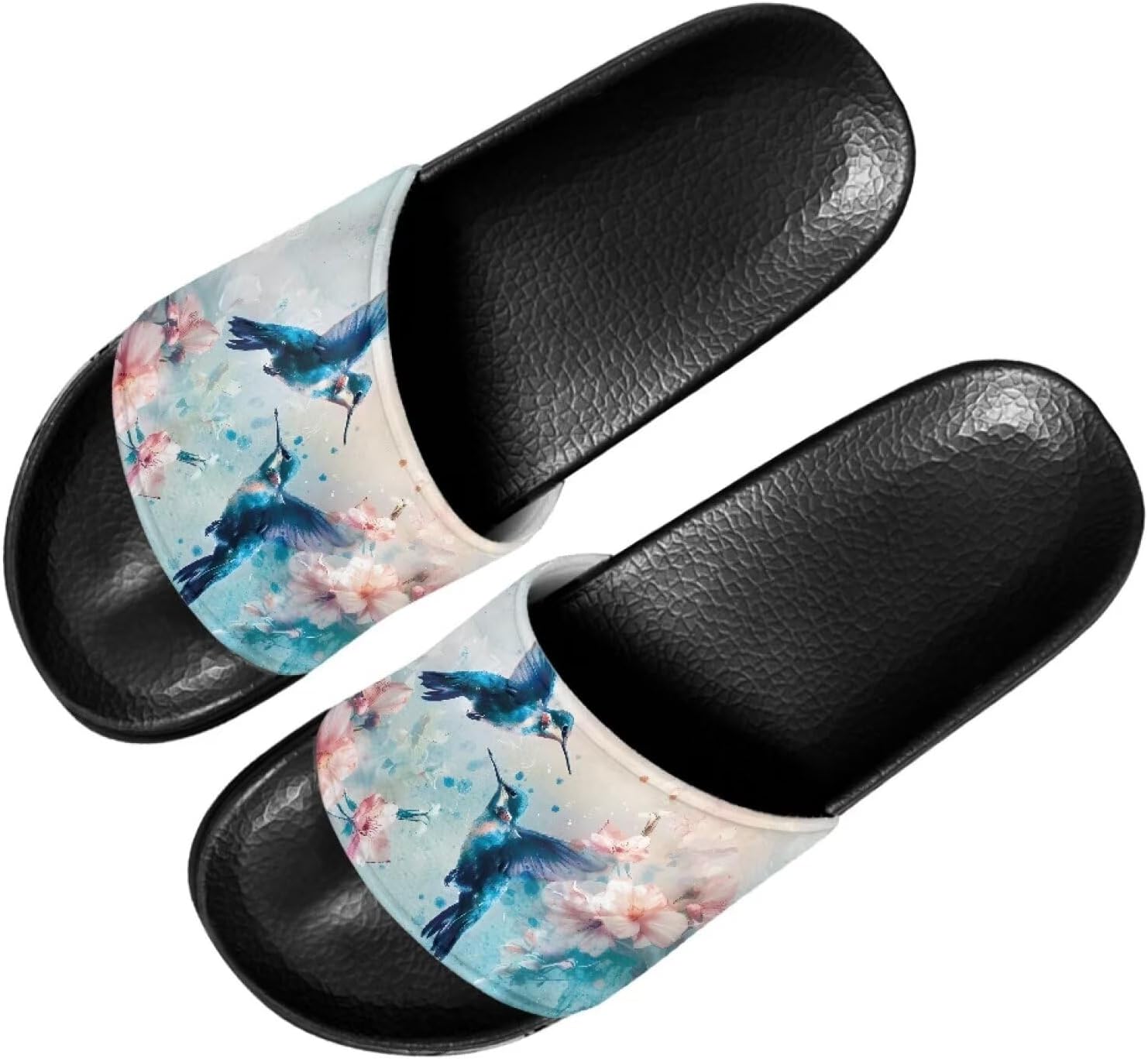 

Женские шлепанцы Forchrinse Bee, мужские домашние тапочки, нескользящие шлепанцы для душа, легкие плоские сандалии для пляжа и бассейна, Hummingbird Oil Painting