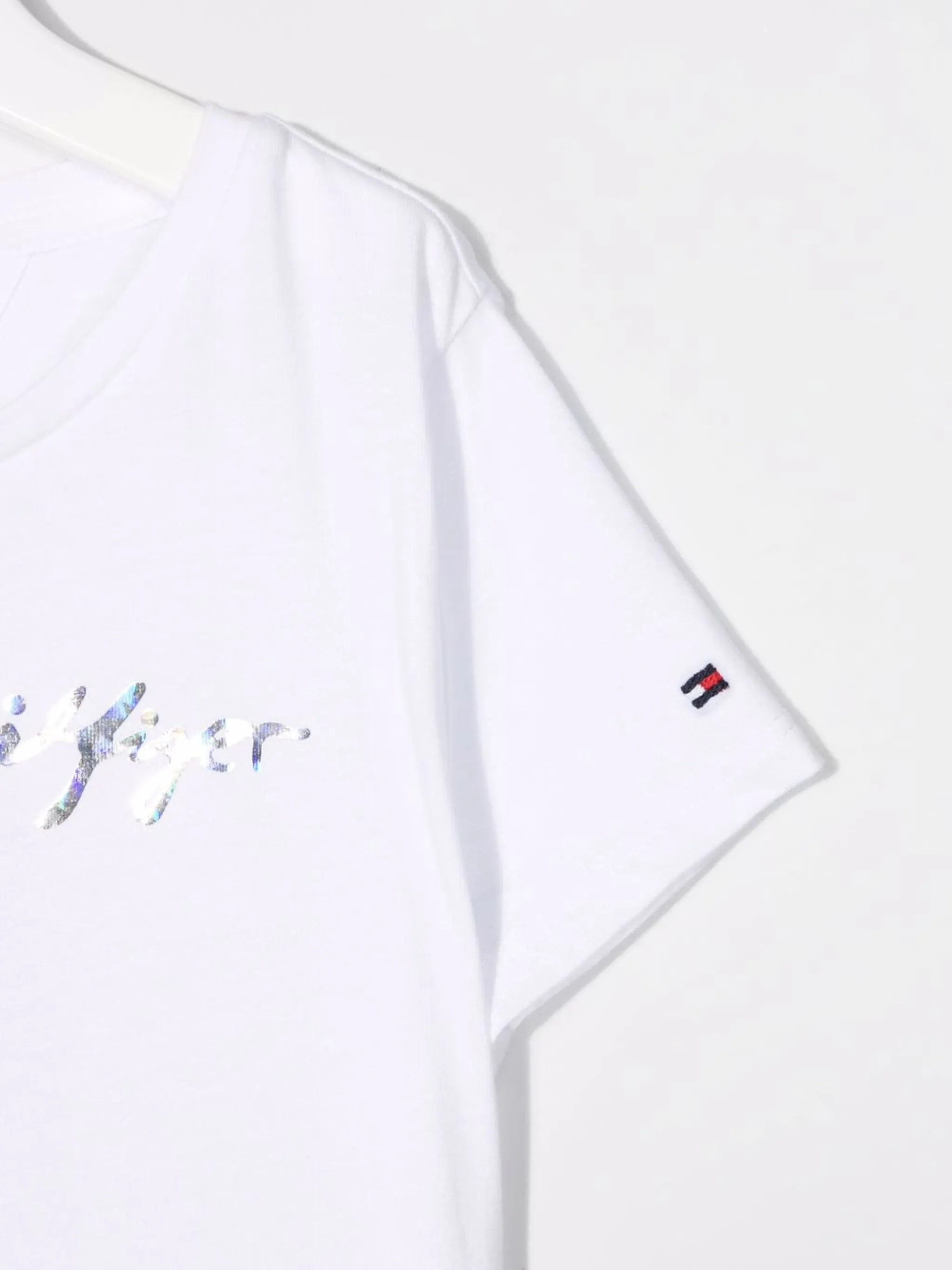 Футболка из органического хлопка с логотипом Tommy Hilfiger Junior, белый — фото 3