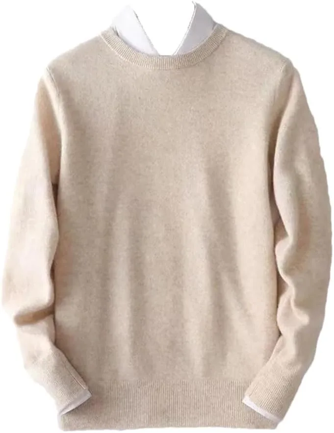 

Мужской свитер с круглым вырезом и длинными рукавами