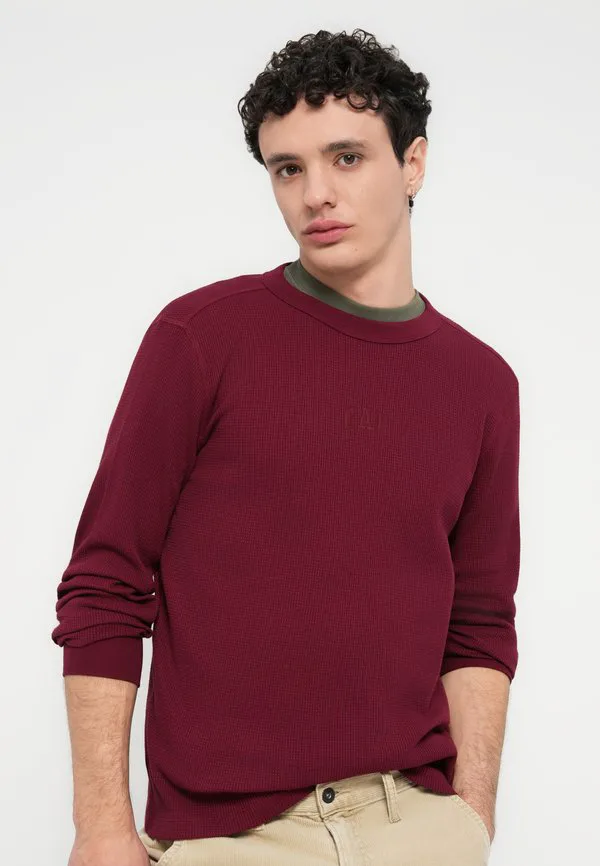 Мини-Футболка с круглым вырезом и логотипом, с длинными рукавами Gap, Red Delicious — фото 4