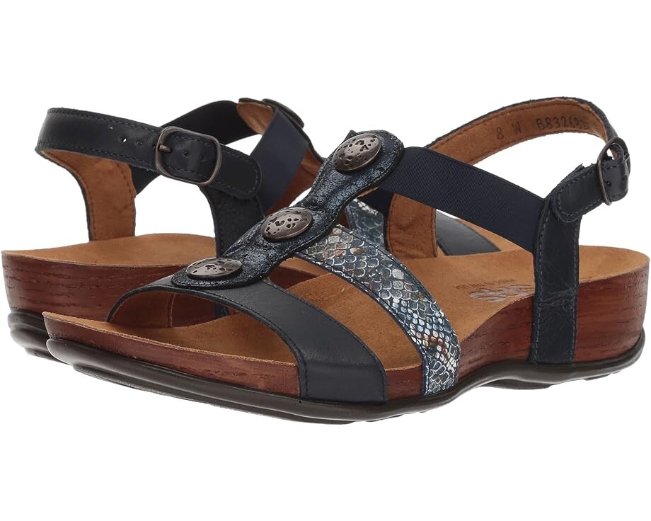 

Сандалии SAS Clover Angle Strap, цвет Navy Multisnake