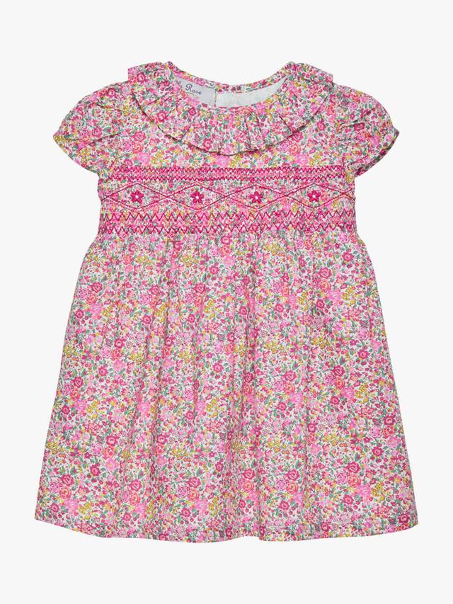 

Детское платье с пышными рукавами и цветочным принтом Trotters