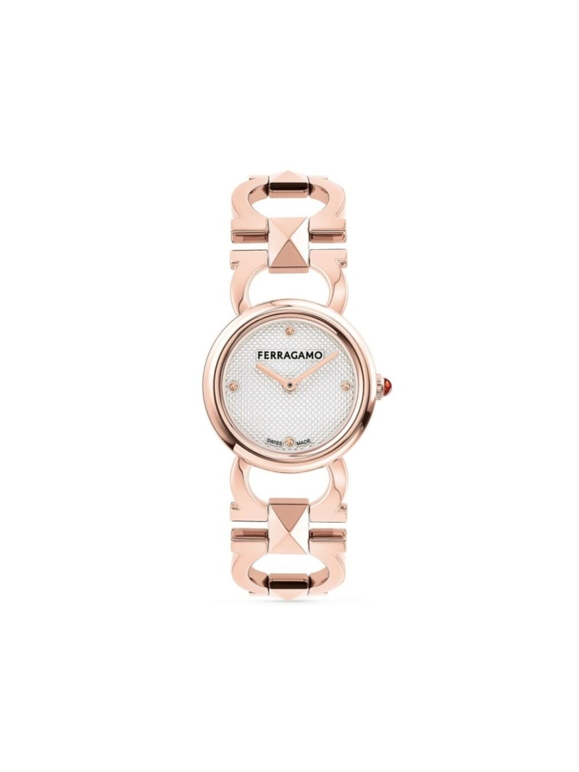 

Наручные часы Double Gancini Stud 25 мм Ferragamo, белый