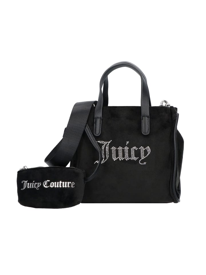 

Juicy Couture Бархатная сумочка Iris с стразами, 19 см, черная