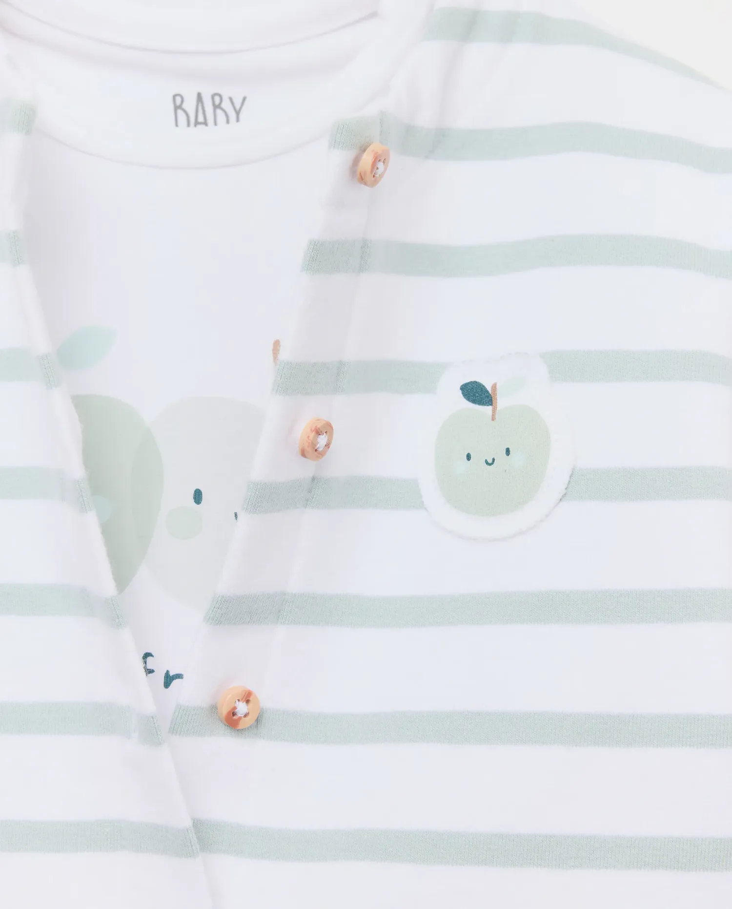 Набор из трех плюшевых изделий в полоску для малышей Baby El Corte Inglés, зеленый — фото 3