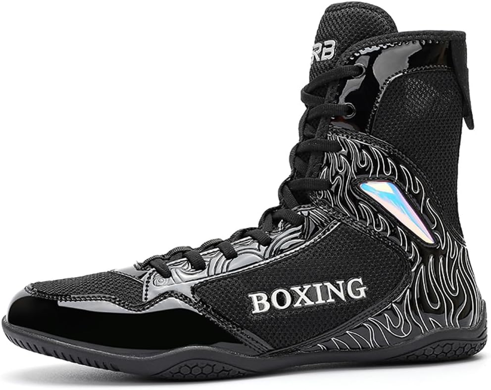 

Боксерские кроссовки для мужчин, дышащие, для боев, приседаний, тренировок в спортзале, повседневные, легкие, для борьбы и соревнований Ukuboxbag, черный