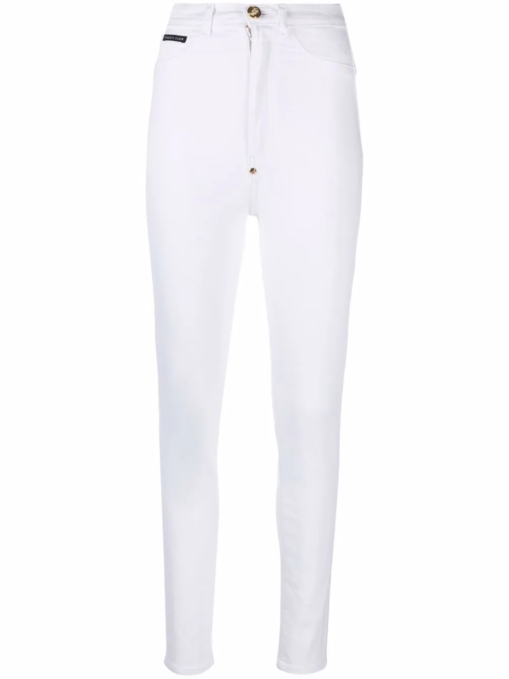 

Джеггинсы с завышенной талией Philipp Plein, белый