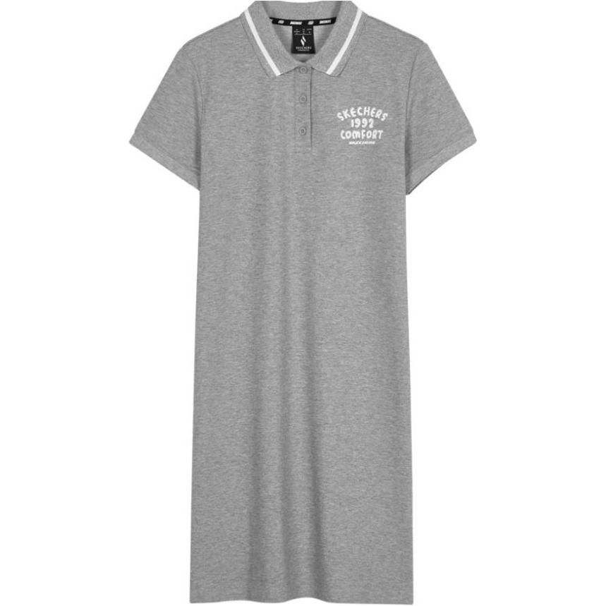 

Короткое платье с короткими рукавами Women's Medium Heather Gray Skechers, серый