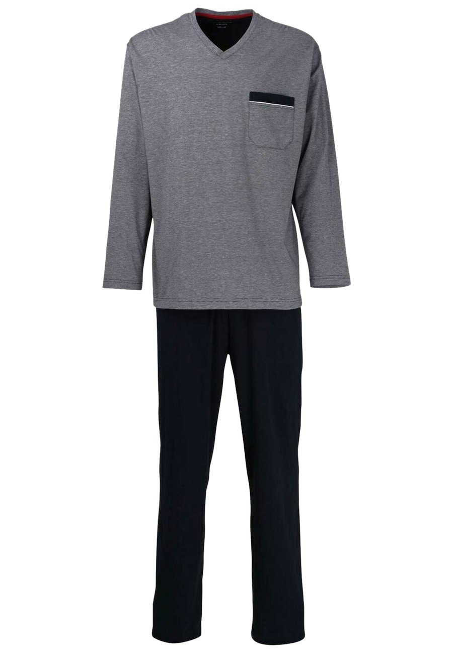 

Пижамный комплект Götzburg SET, Navy Fein Geringelt/Mottled Royal Blue