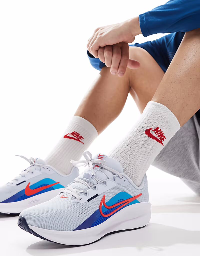 

Кроссовки Nike Running Downshifter 13 серого и синего цвета