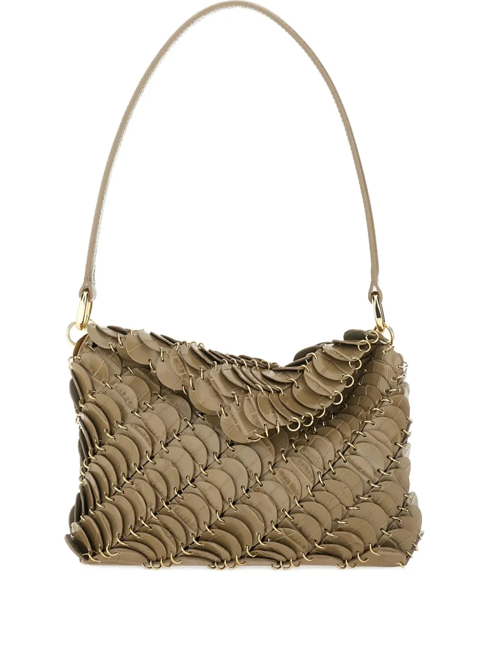 

Кожаная сумка Paco на плечо Rabanne, коричневый