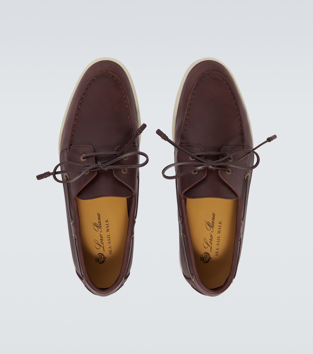 Кожаные лодочные туфли Sea-Sail Walk Loro Piana, Light Chocolate — фото 4