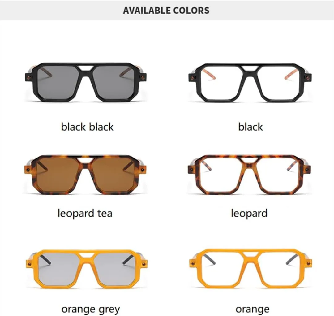 

Солнцезащитные очки для мужчин и женщин - защита UV400 - двойная перемычка, линзы ярких цветов, для занятий спортом на открытом воздухе и вождения DSVIGF, Black Black