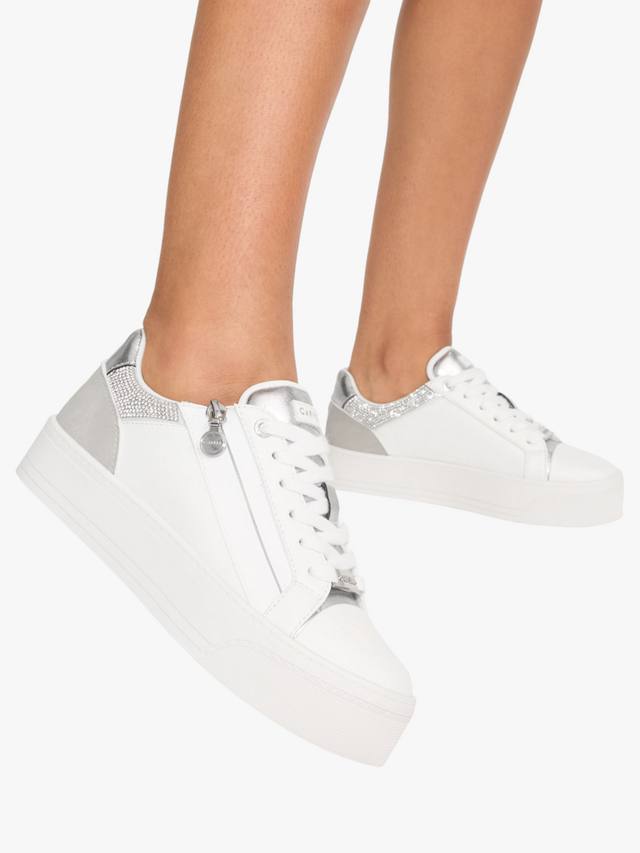 Statement Zip Lace Up модные кроссовки Carvela, Silver/Multi — фото 2