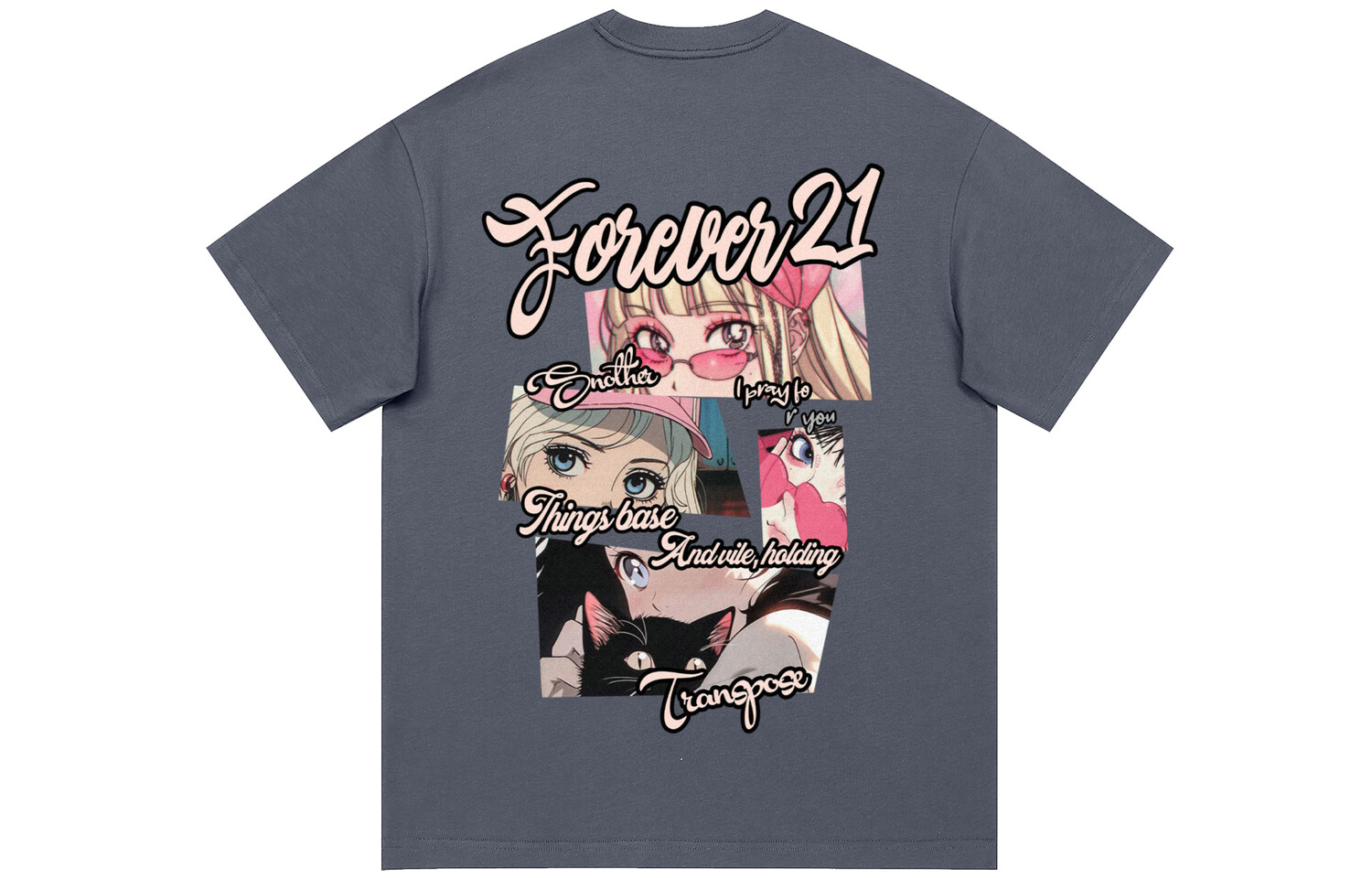 

Футболка унисекс Forever 21, серый