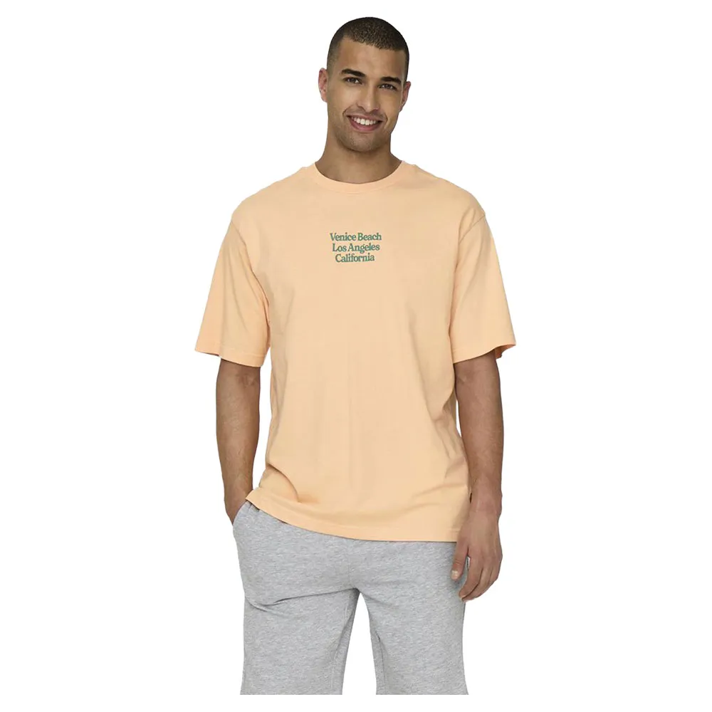 

Футболка Only & Sons Kenny Rlx Text, оранжевый