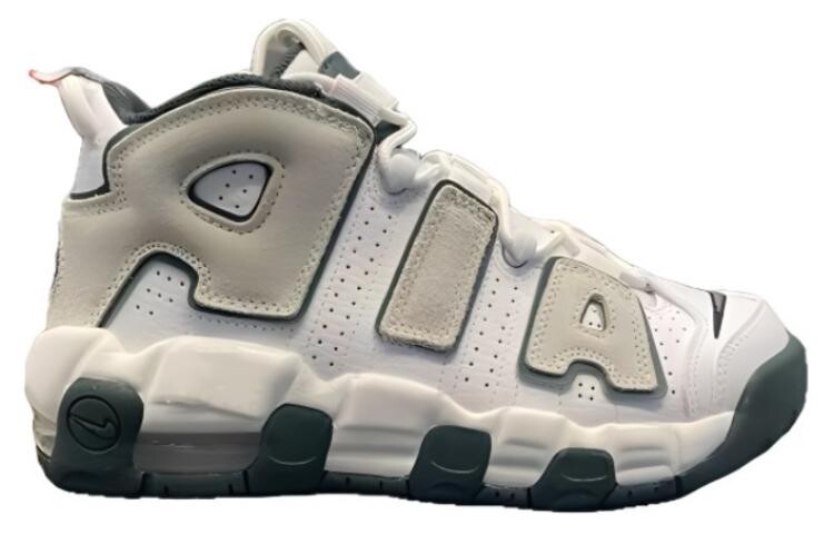 Женские баскетбольные кроссовки Nike Air More Uptempo Vintage, White/Green — фото 2
