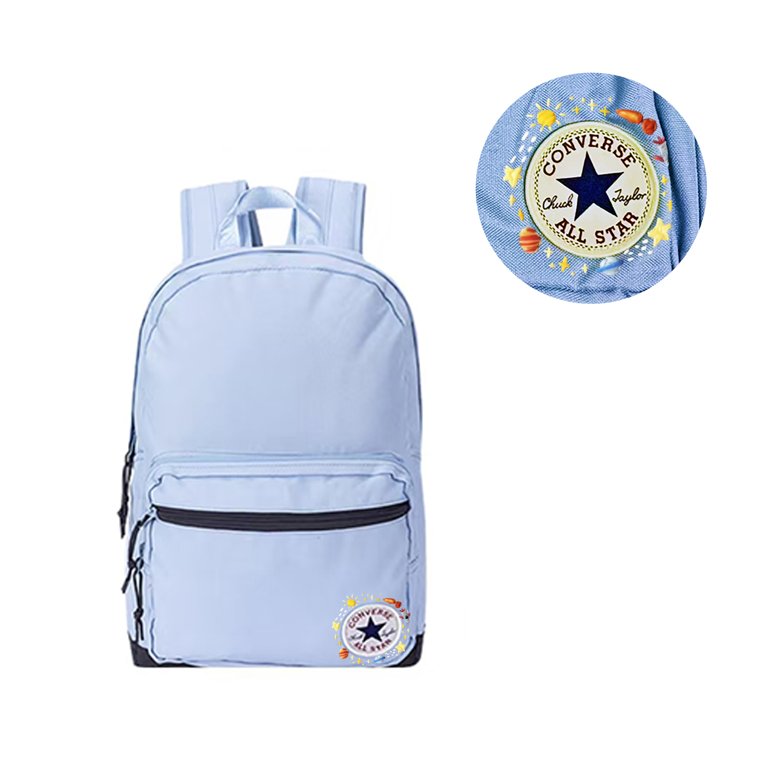 

Converse Средний рюкзак из полиэстера для женщин Light Haze Blue, Sleep Bubble Small Flower