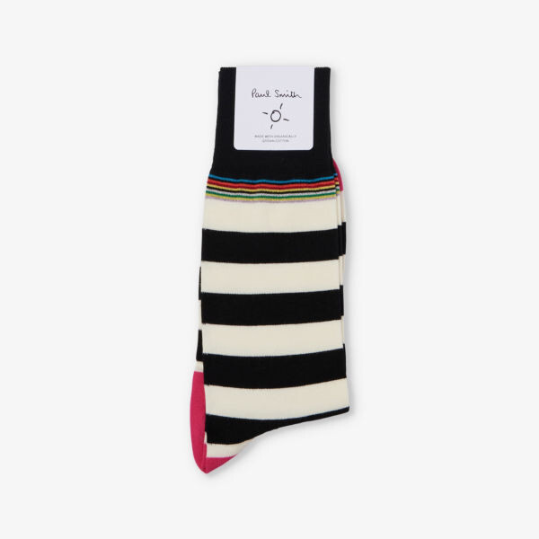 

Носки Ilford из эластичного хлопка с полосатым узором Paul Smith, черный