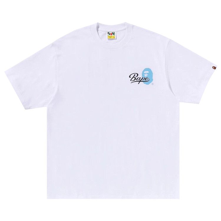 

Футболка BAPE Cursive College Logo Relaxed Fit Tee, White