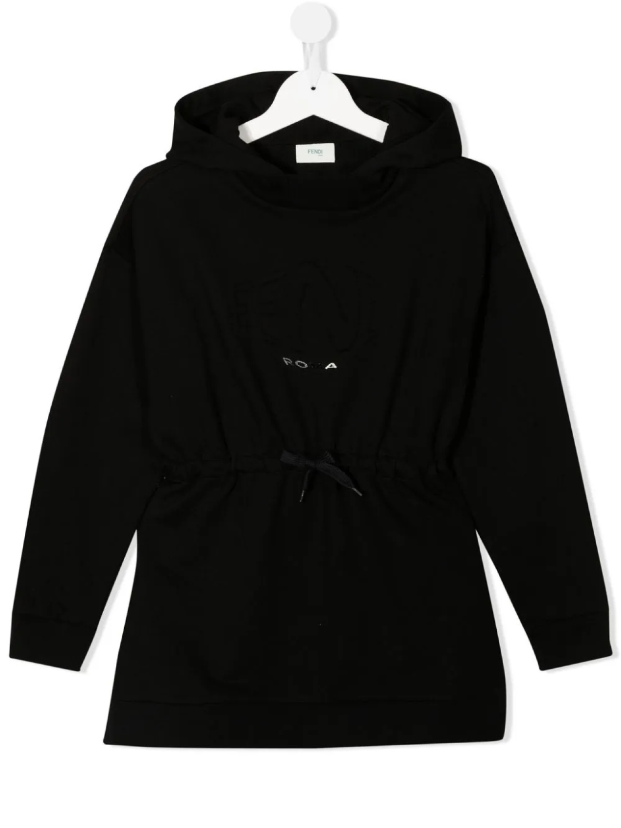 

Худи с кулиской и логотипом Fendi Kids, черный