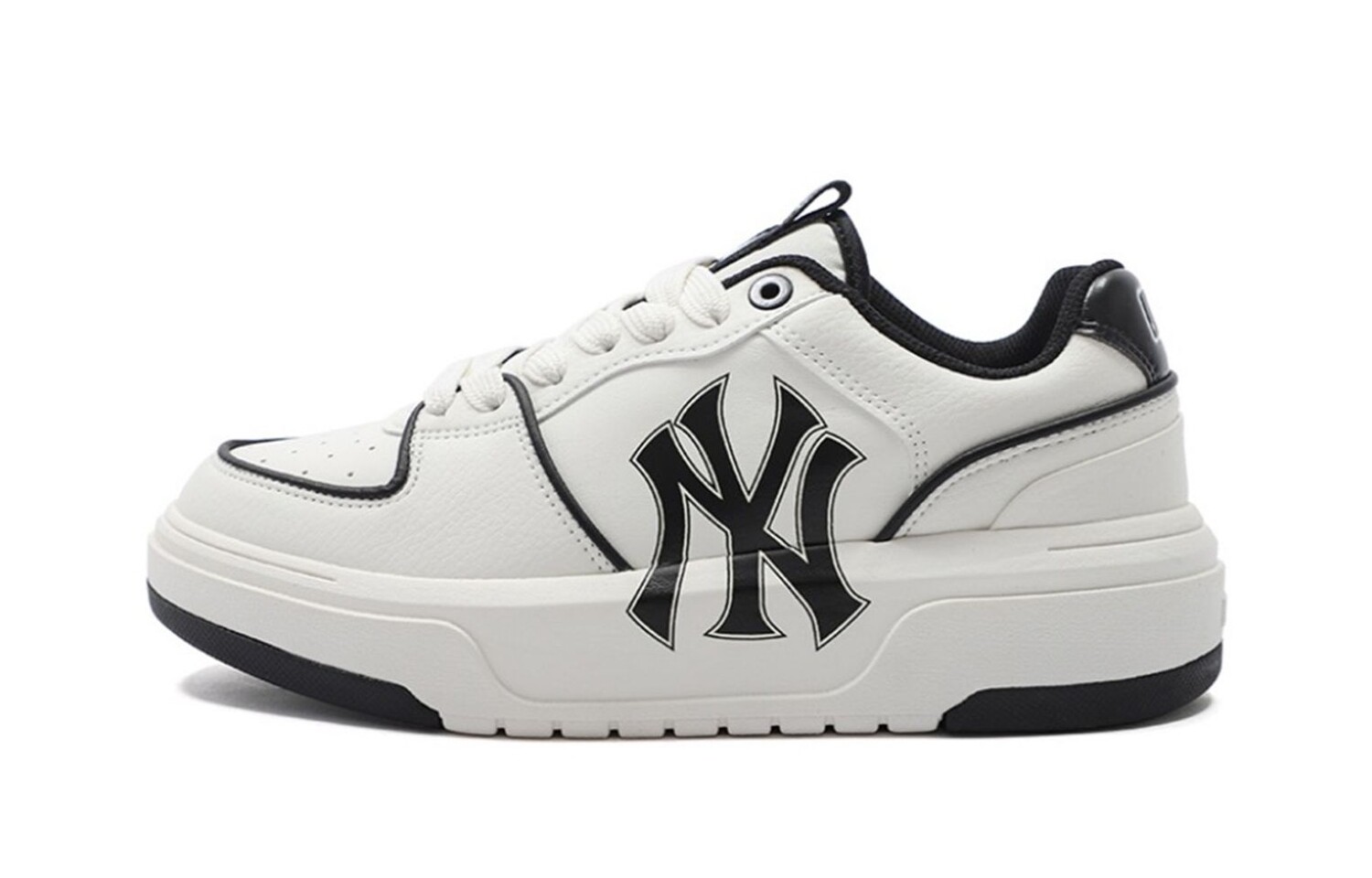 Кроссовки MLB Chunky Liner Skateboarding Shoes Unisex Low-top Black&White, белый — фото 4